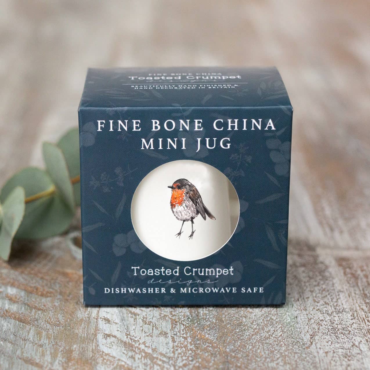 Robin Fine Bone China Mini Jug in a Gift Box