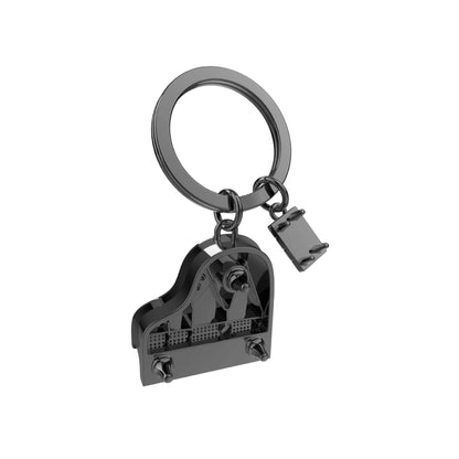 Metalmorphose Keyring Black & White Piano & Stool Keyring
