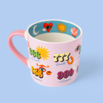 Eleanor Bowmer Angel Numbers Pink Mug