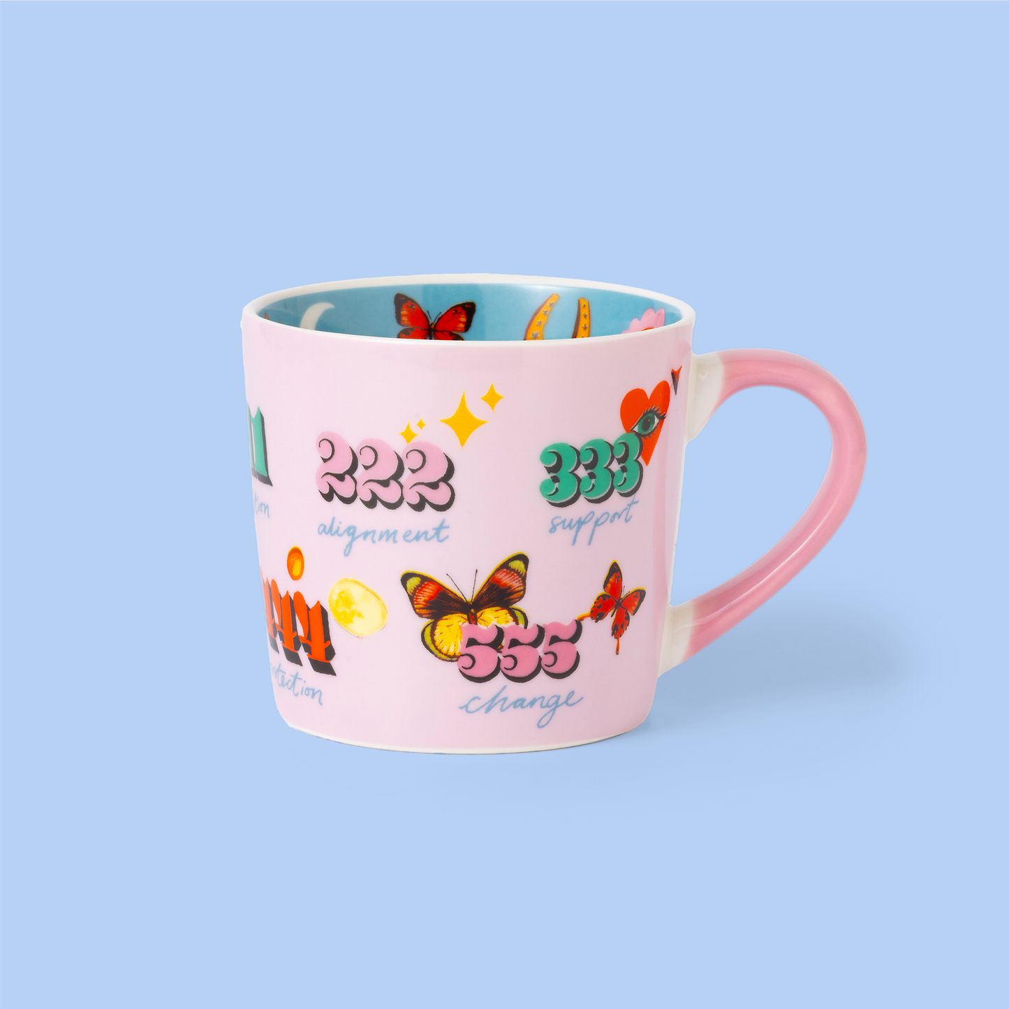 Eleanor Bowmer Angel Numbers Pink Mug