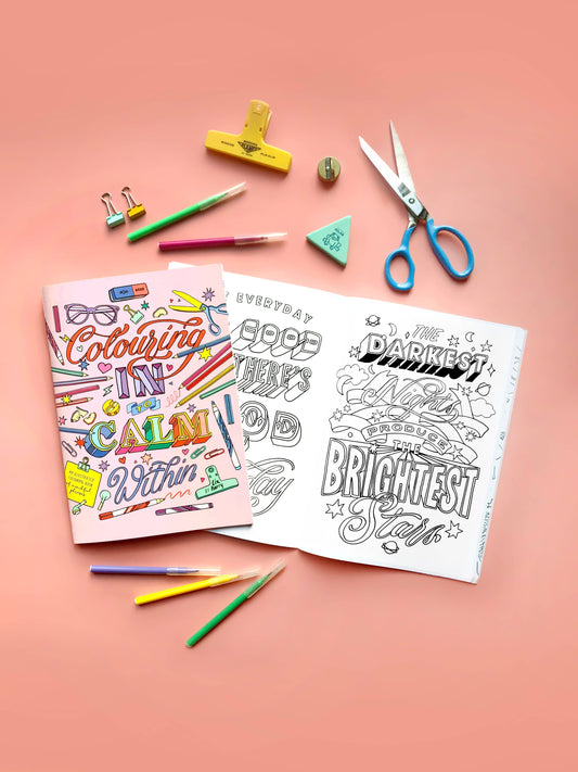 Colouring In To Calm Within book A4 Coloring In Book