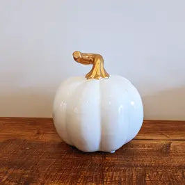 Ceramic High Glaze White Pumpkin