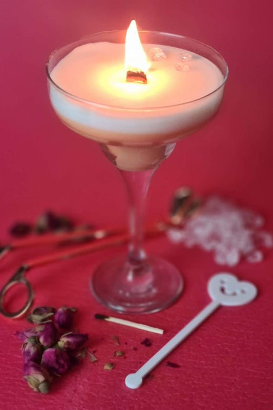 Vegan Handmade Pornstar Martini Scented Cocktail Candle