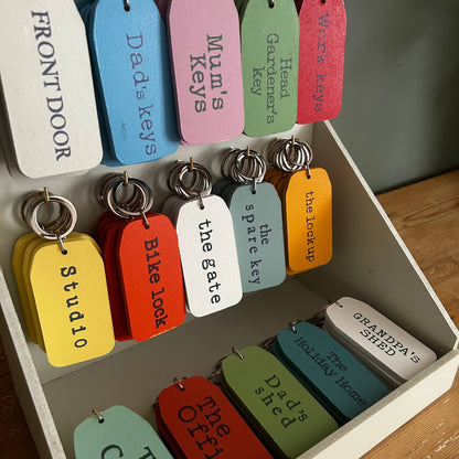 The Camper Van Large Wooden Key Tag
