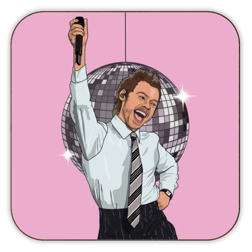 Cork Coaster - 'Disco Harry'