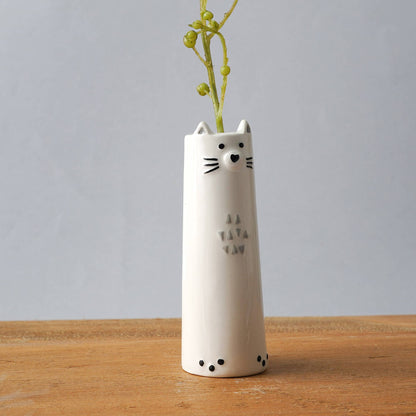Send With Love Cat Bud Vase  In Gift Box