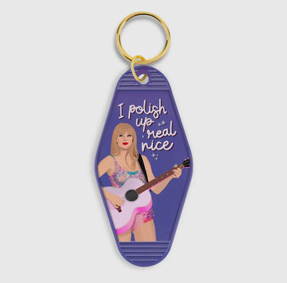 Taylor Swift Motel Keyring - Eras Guitar