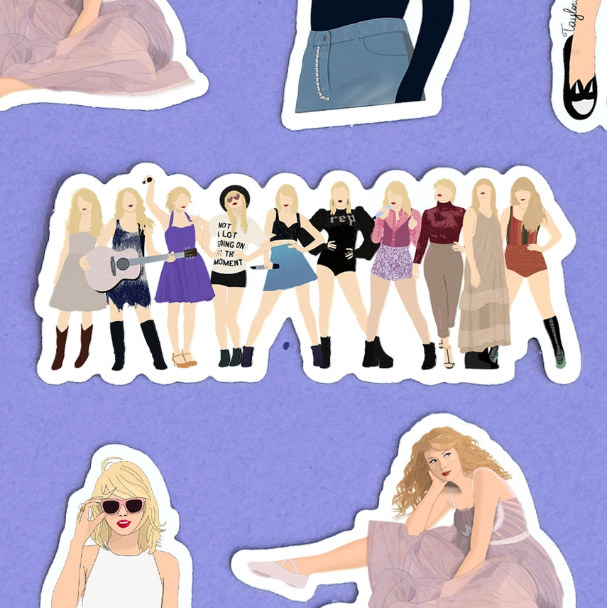 Taylor Swift Vinyl Sticker - Eras Inc TTPD