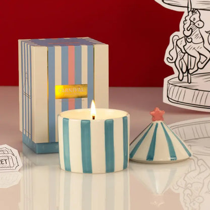 Carnival: Acrobat Blue Candle - Activated Charcoal & Matcha