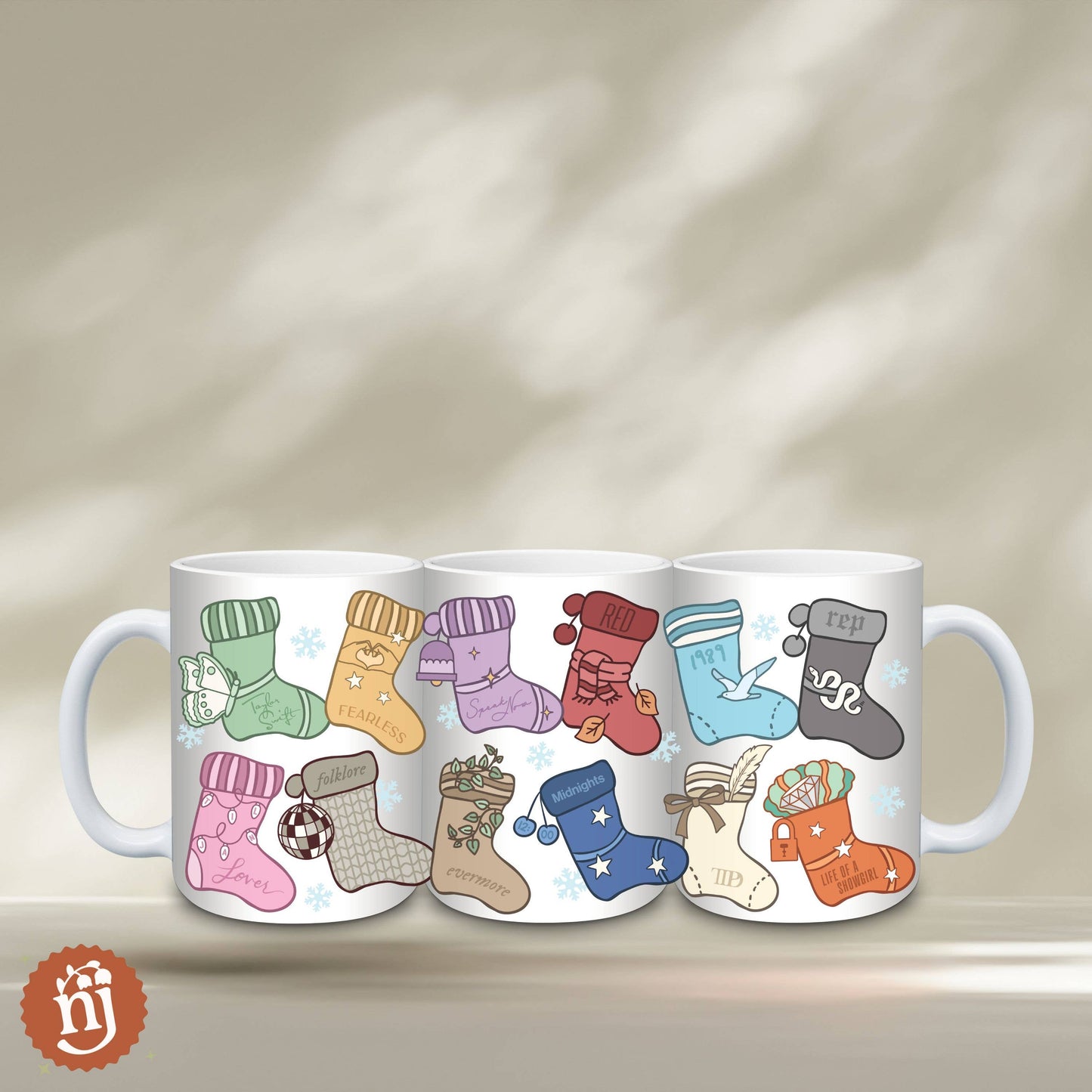 Taylor Eras Christmas Stockings Ceramic Mug