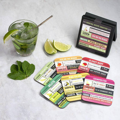 Cocktail Recipe Coaster Set