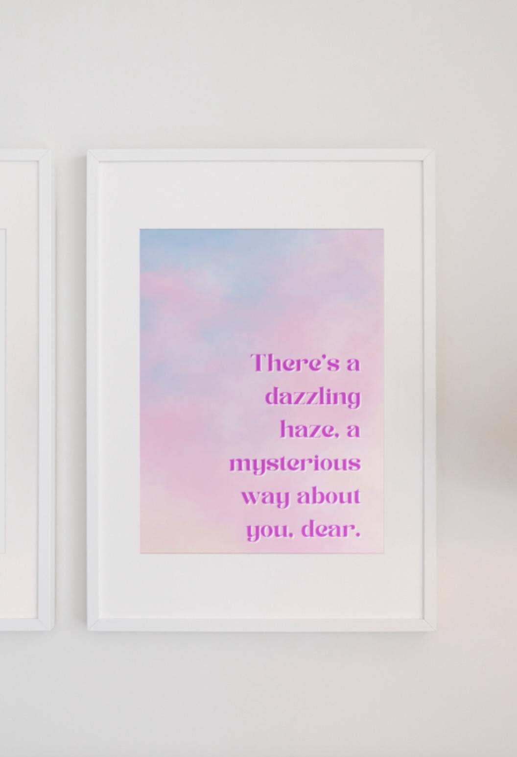 A3 Print - "Dazzling Haze A Mysterious Way" Taylor Swift