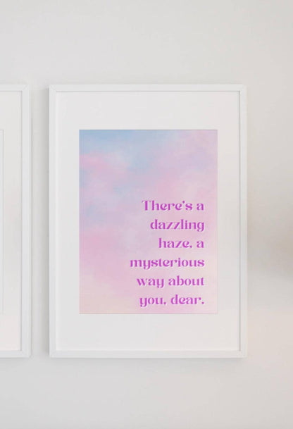A3 Print - "Dazzling Haze A Mysterious Way" Taylor Swift