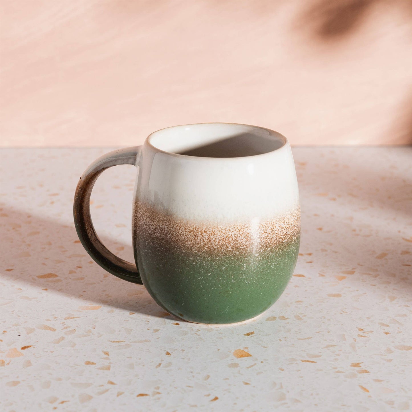 Dip Glazed Ombre Green Mug