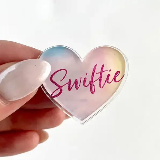 Swiftie Lover Heart Taylor Swift Acrylic Pin with Backing