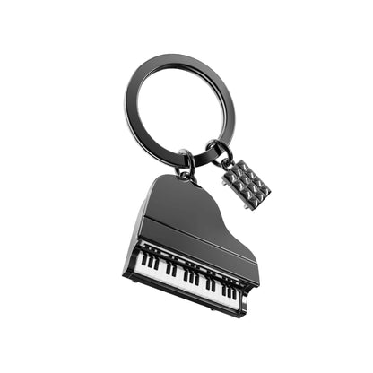 Metalmorphose Keyring Black & White Piano & Stool Keyring