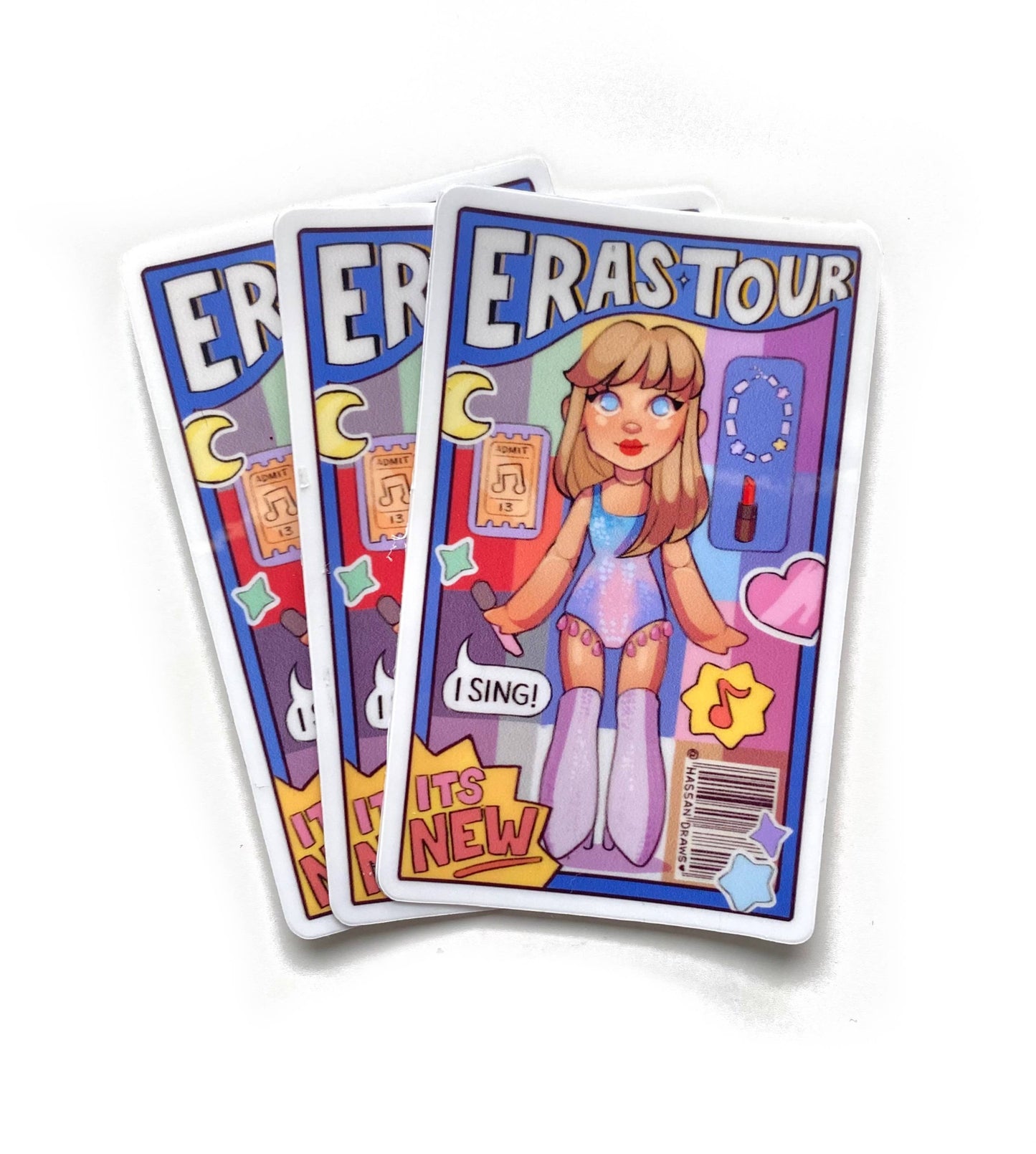 Taylor Eras Concert Inspired Doll Drawing Sticker Decal Art