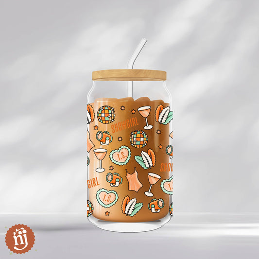 TS12 The Life of a Showgirl Glass Can Tumbler - 16oz