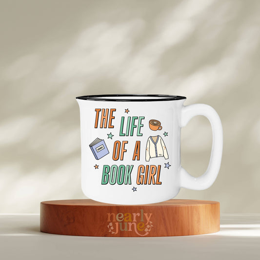 Taylor Showgirl Era Life of a Book Girl Campfire Mug