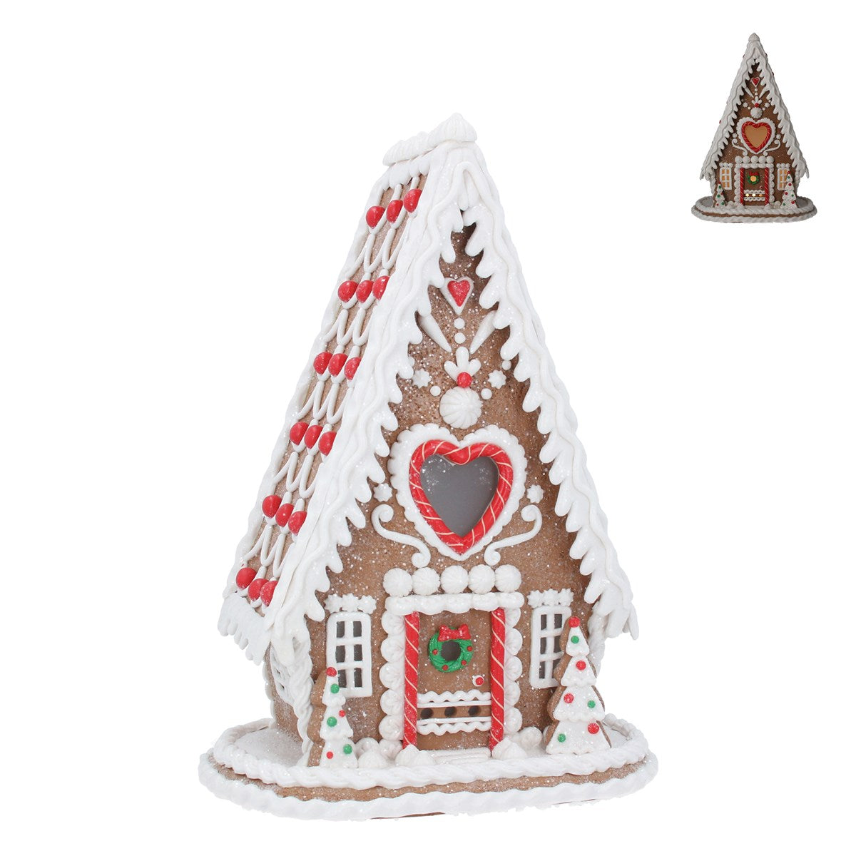 Gorgeous Claydough Ornement - LED Gingerbread Chalet