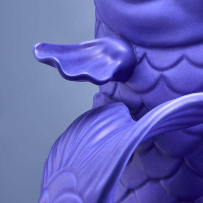 Sculpture/Vase Blubb, Matte Blue Stoneware, 35 x 30 x 44 cm