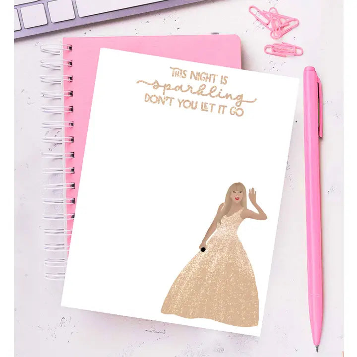 Taylor Inspired The Night Is Sparkling Notepad