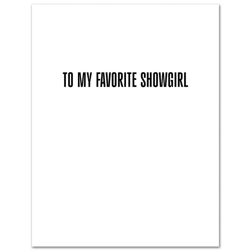 Showgirl Birthday Card