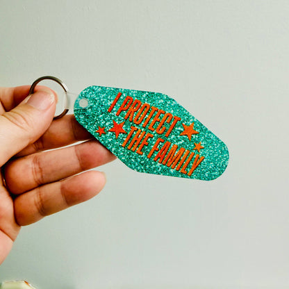 Motel Style Keyring, I Protect The Family