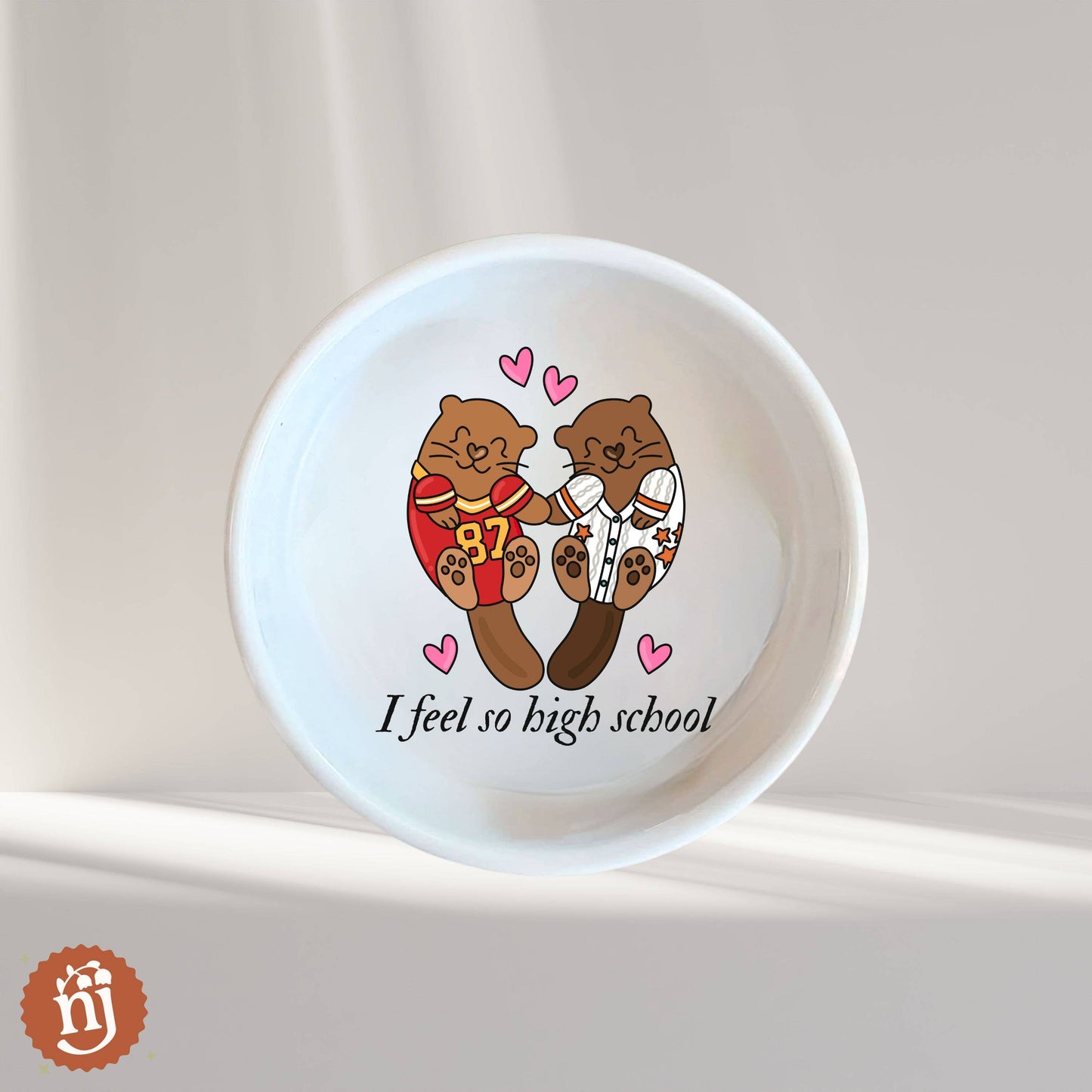 Travis & Taylor I Feel So High School Trinket Dish - White