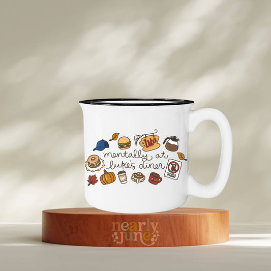 PREORDER -Mentally At Luke's Diner Ceramic Campfire Mug, 13oz