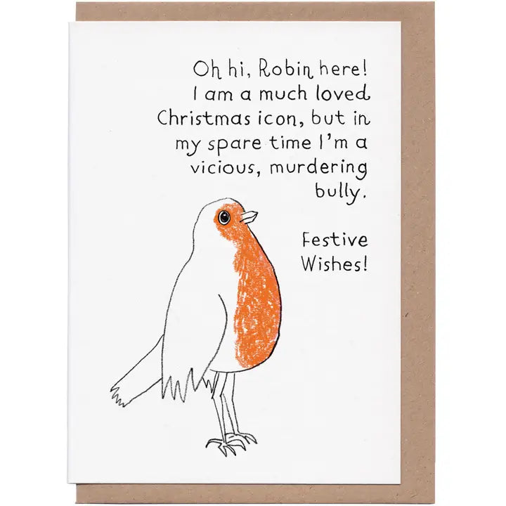 Murdering Bully Robin Christmas Card | Funny Christmas Card