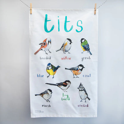 Naughty Birds Tea Towel - Tits