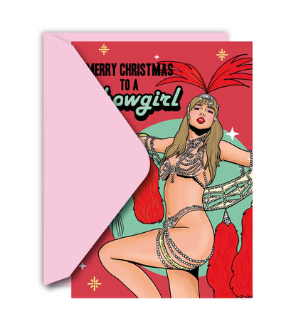 Merry Christmas To A Showgirl Greeting Card