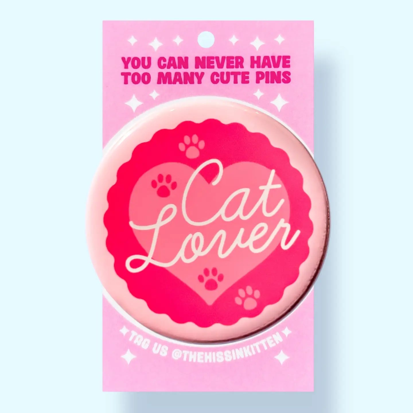 Cat Lover Button Badge