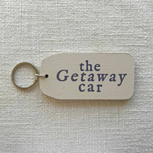 The Getaway Car Large Wooden Key Tag