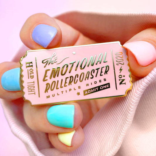 Emotional Rollercoaster Enamel Pin - Mental health Pin