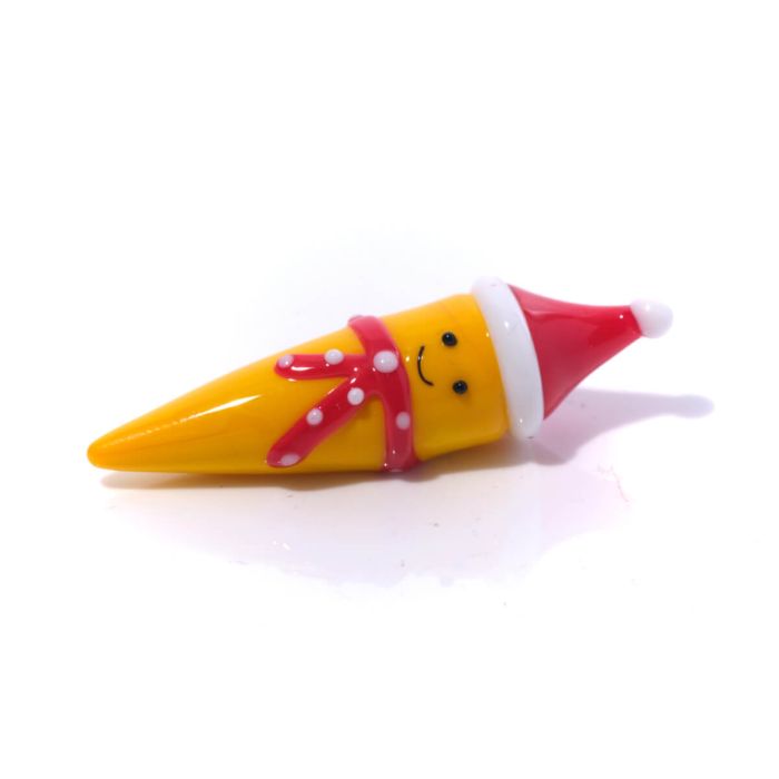 Christmas Hand Blown Carrott With Scarf