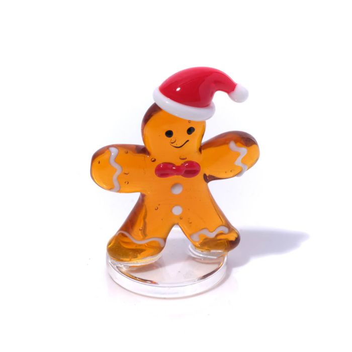 Christmas Hand Blown Gingerbread Man Ornament