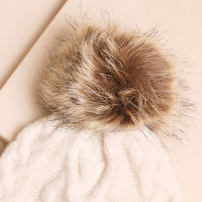 Cream Cable Knit Bobble Hat