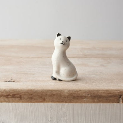 Charming Speckled Porcelain Cat