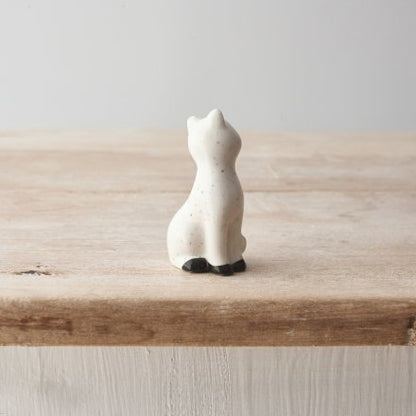 Charming Speckled Porcelain Cat