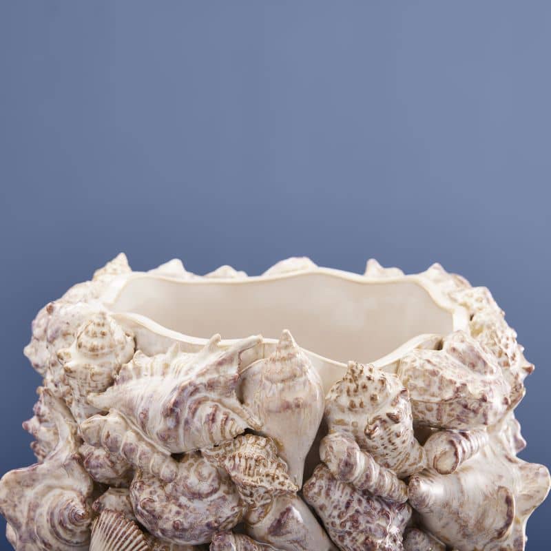 Vase Shells, Natural Stoneware, 24 x 24 x 33.5 cm