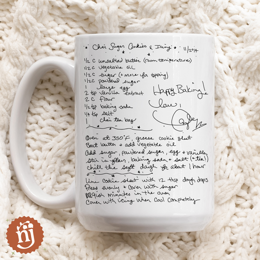PREORDER - Taylor's Chai Sugar Cookies & Icing Recipe Ceramic Mug, 15oz