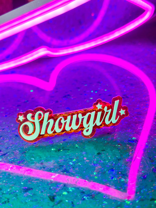 PREORDER - Showgirl - Taylor Inspired- Layered Acrylic Barrette/Hair Clip