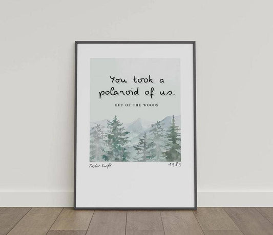 "You took a polaroid of us" Taylor Swift Inspired Art Print