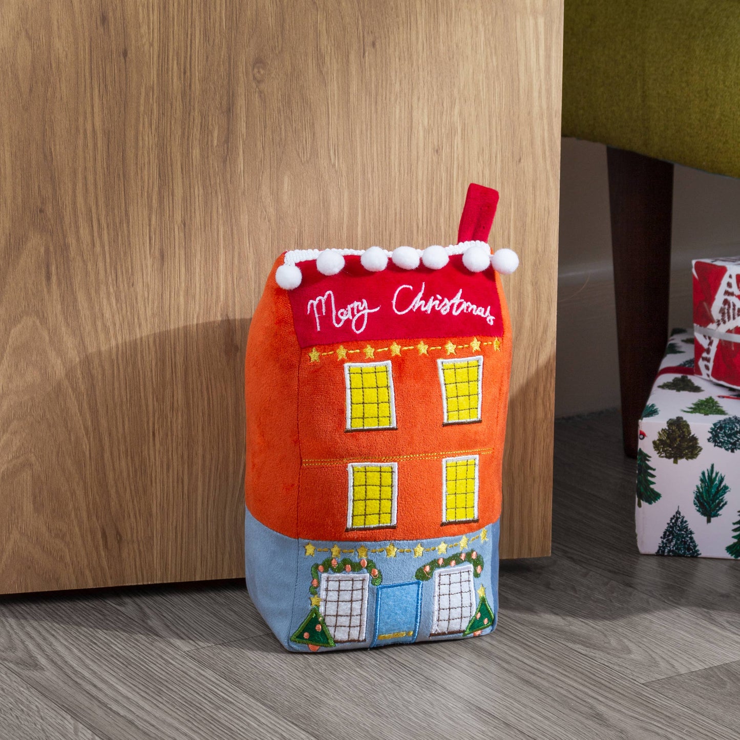 Christmas Spirit House Festive Door Stop