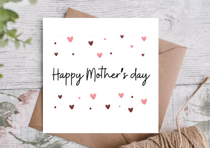 Hearts Mothers Day Card