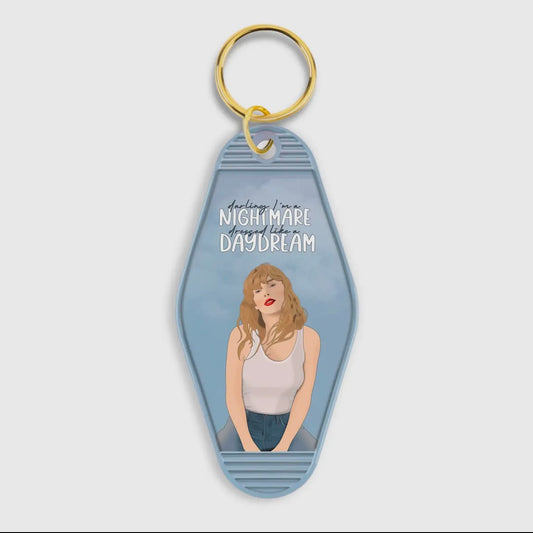 Taylor Swift Motel Keyring - Darling I’m a Nightmare