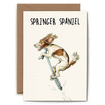 Springer Spaniel Card - Everyday Card - Funny