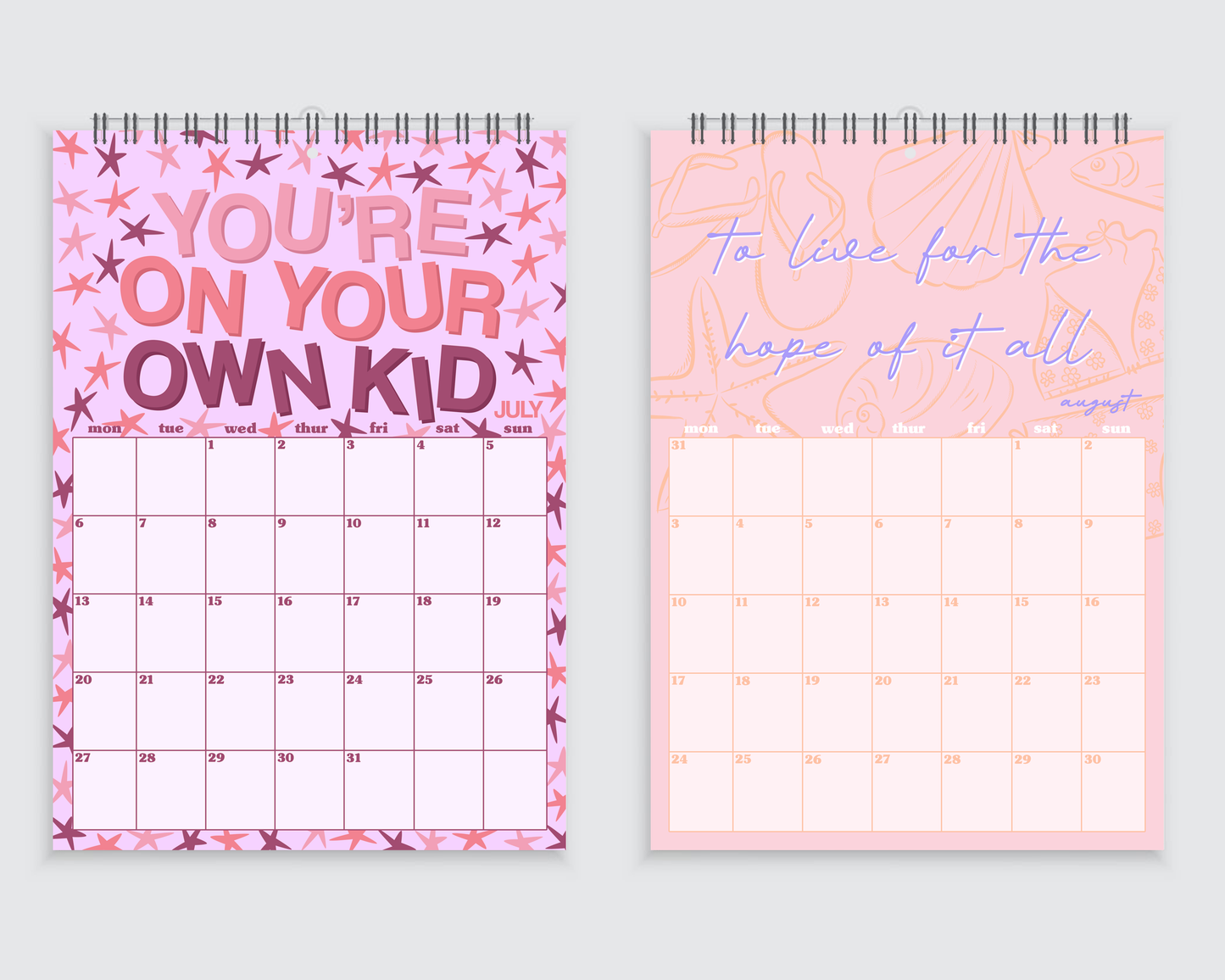 Taylor Swift Lyric Wall Calendar 2026 - A4